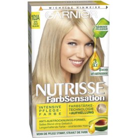 Haarfarbe - Garnier Dauerhafte Haarfabe Intensive Pflege-Farbe Nutrisse  Farbsensation kühles Hellblond 10.1 A 1 Stk