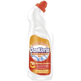 Der DanKlorix Hygiene-Reiniger mit dem frischem Zitronenduft